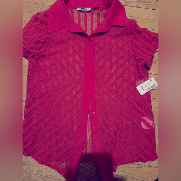 🟢MXM neon green/yellow summer sheer top. Size 22.🟢 - Picture 7 of 7